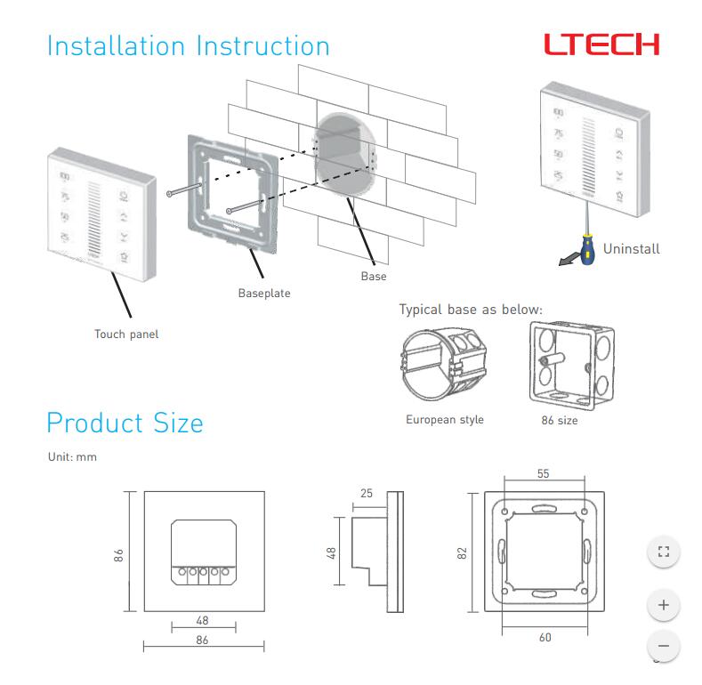 E1STD_Touch_Panel_Dimming_RF_Wireless_Wiring_5