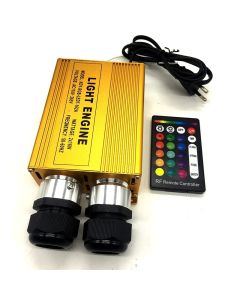 32W RGB LED Optic Fiber Engine Light Source 2 Holes with Remote