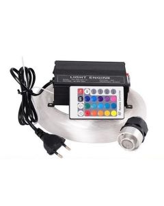 16W RGBW 0.75mm+1.0mm+1.5mm+ crystal Mix LED Fiber optic Star Ceiling RF Control lighting Kit