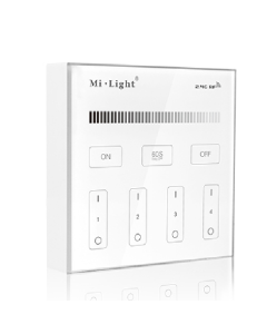 B1 MiBoxer Mi.Light Remote Controller 4-Zone Smart Touch Panel Wall Mount Led Decoder Driver Control Dimmer