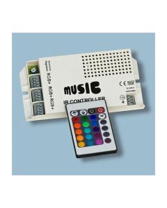 White Music Sound Controller IR Remote RGB LED Light Controller