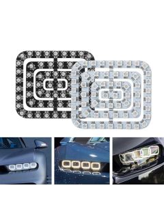 WS2812B RGB LED Panel Light 62 LEDs Pixels Digital Screen Car Lighting DIY Design 5V