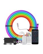 24V Led Neon Light Kits Bluetooth Flashing Sync with Music WS2811 RGB Addressable Party Room Lighting Gear Set